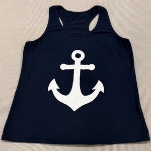 Navy Anchor Tank Top